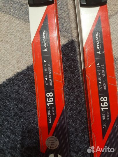 Беговые коньковые лыжи atomic 168 см
