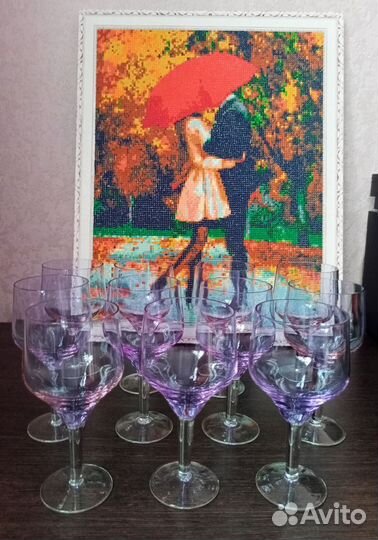 Фужеры цветное стекло СССР