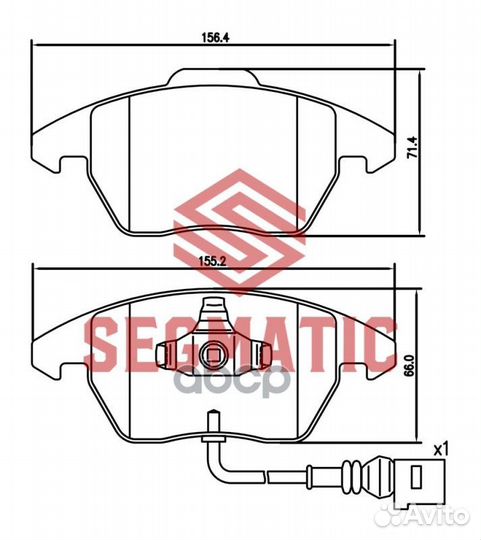 Колодки тормозные передние VW tiguan 1.4-2.0L 2