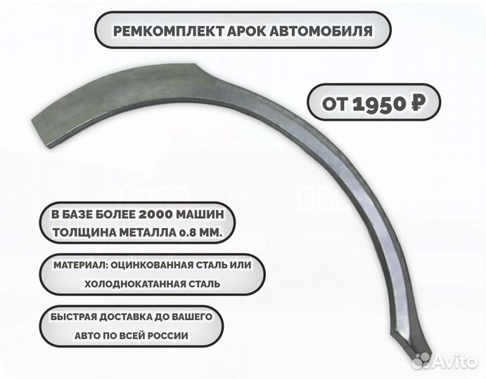 Ремонтные арки (ремкомплект) на автомобиль