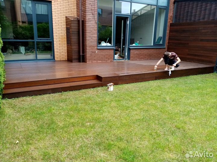 Терраса и фасад из термодоски на 100 лет