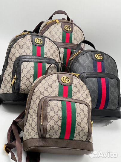 Кожаный женский рюкзак gucci 32/26см