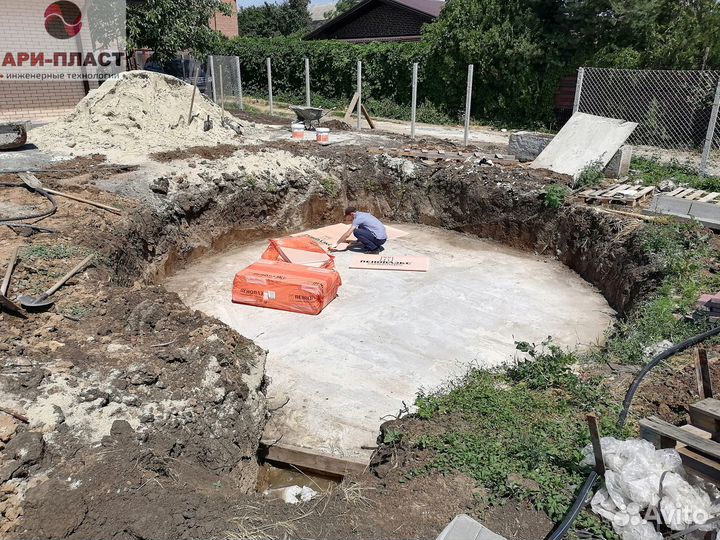Бассейн из полипропилена диаметром 6 метров