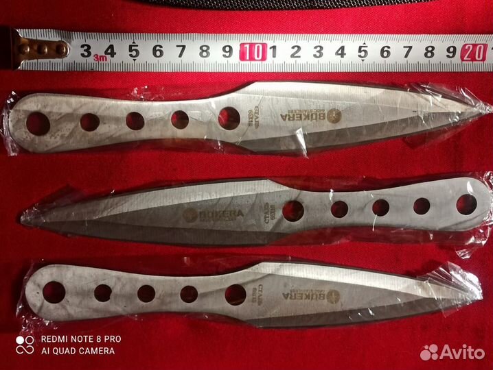Ножи, комплект 3 штуки, сталь 440, чехол, новые