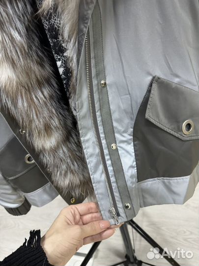 Парка (куртка) с натуральным мехом трансформер