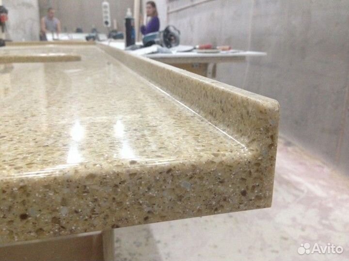 Столешница из искусственного камня с замером