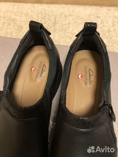 Туфли женские Clarks р 37(23,5) кожа