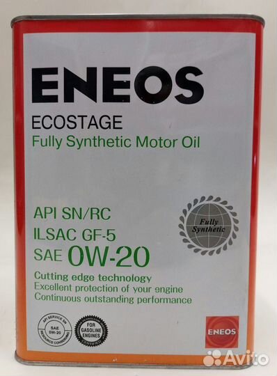 Масло моторное Eneos Ecostage 0w20 GF5/SN Оригинал