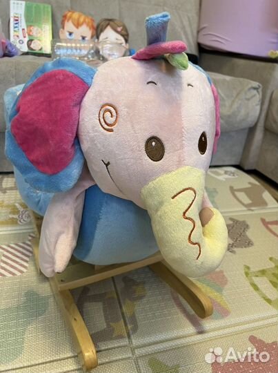 Детская качалка слон мягкая