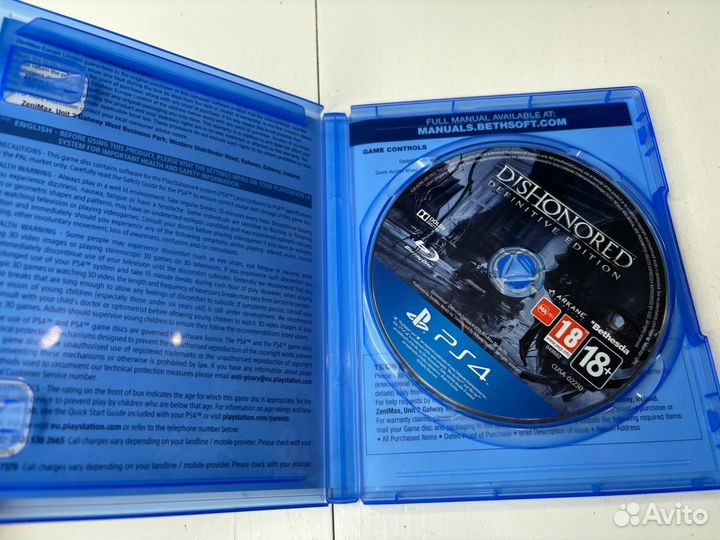 Dishonored ps4 диск