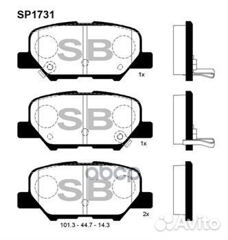 Колодки торм.дисковые Hi-Q mazda 6 saloon 2013