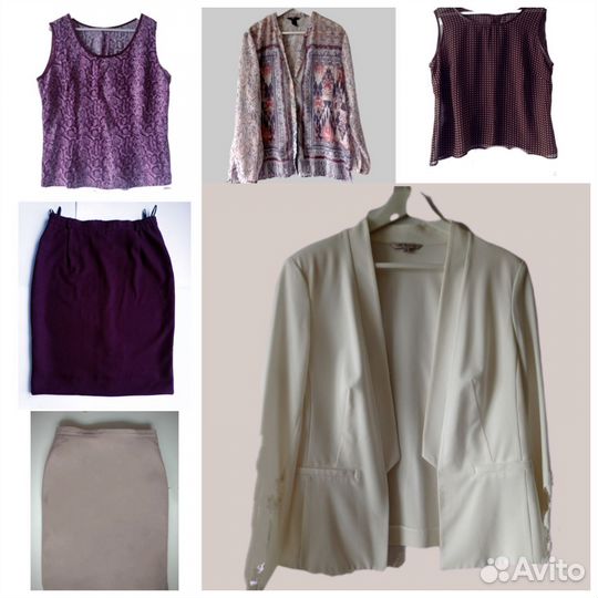Вещи пакетом 50 52 р весна лето офисные