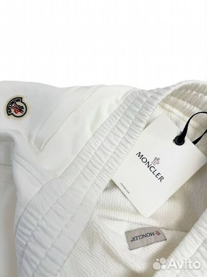 Брюки Moncler Logo Track Pants White