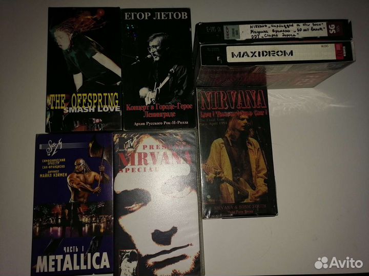Видеокассеты с музыкой - рок, гранж, панк, металл