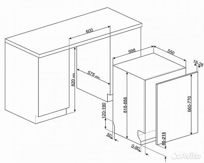 Посудомоечная машина smeg STL62324LFR1