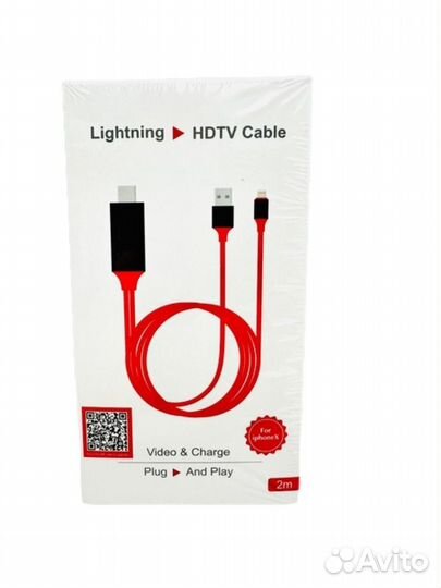 Кабель- Переходник Lightning 2m на hdmi 1080P адап