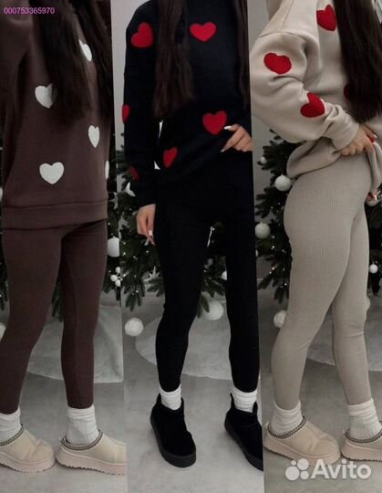 Костюм двойка лосины и свитшот