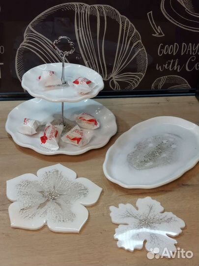 Этажерка 2 ярусная (фруктовница) из эпок-ной смолы