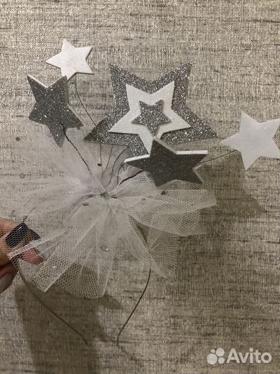 Ободок и юбка звездочки 5-6 лет