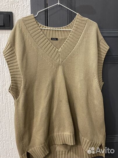 Жилет вязаный оверсайз, 48-52