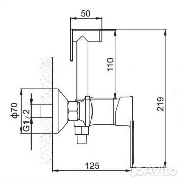 Смеситель для душа Potato P20274-7 белый