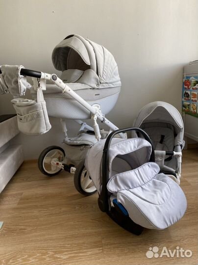 Коляска 3 в 1 adamex monte carbon