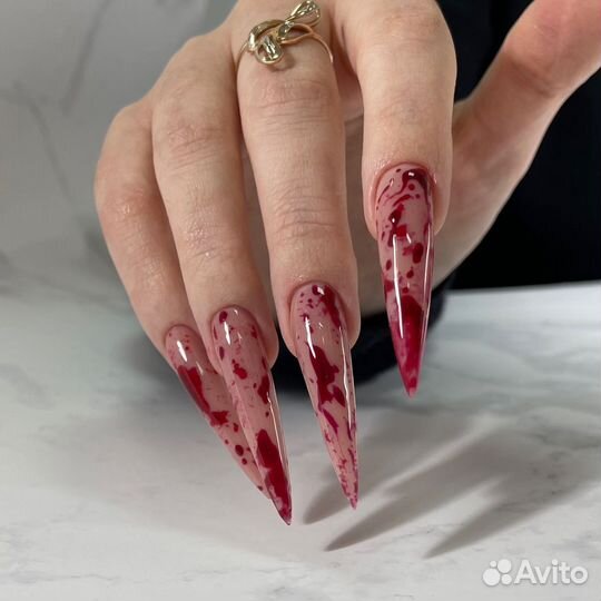 Маникюр наращивание ногтей