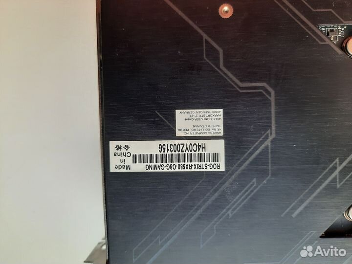 Asus rog strix rx 580 8gb oc