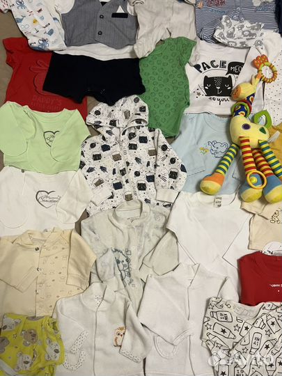 Детские вещи 56 62 68 на мальчика пакетом