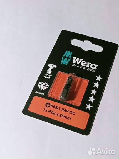 Бита ударная Wera 855/1 IMP DC PZ2*25мм WE-073921