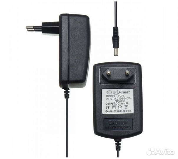 Адаптер Live Power LP-72 (12v/2A) штекер 5,5мм. (А