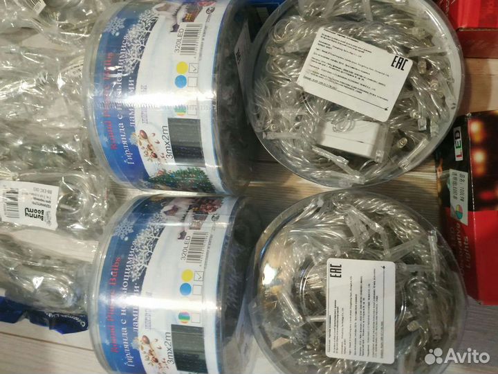 Гирлянды нить, штора на окно