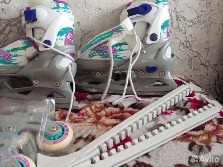Коньки ролики 2 в 1 раздвижные