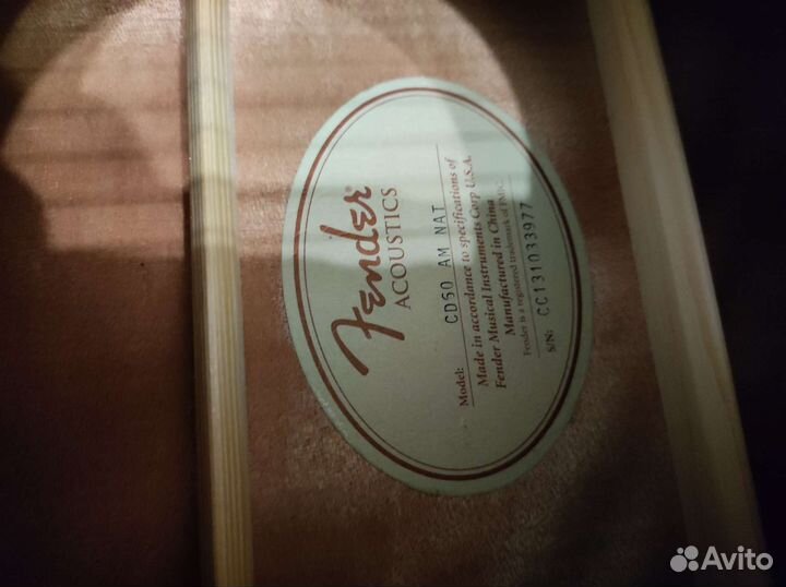 Акустическая гитара Fender