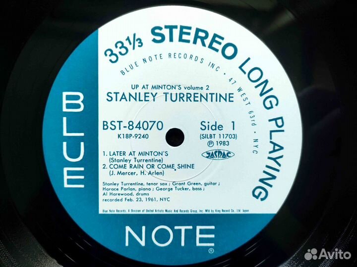 Stanley Turrentine – Up AT Minton's Vol. 2 1983