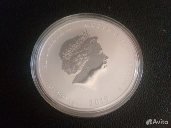 1 долллар, 1 унция, серебро 999