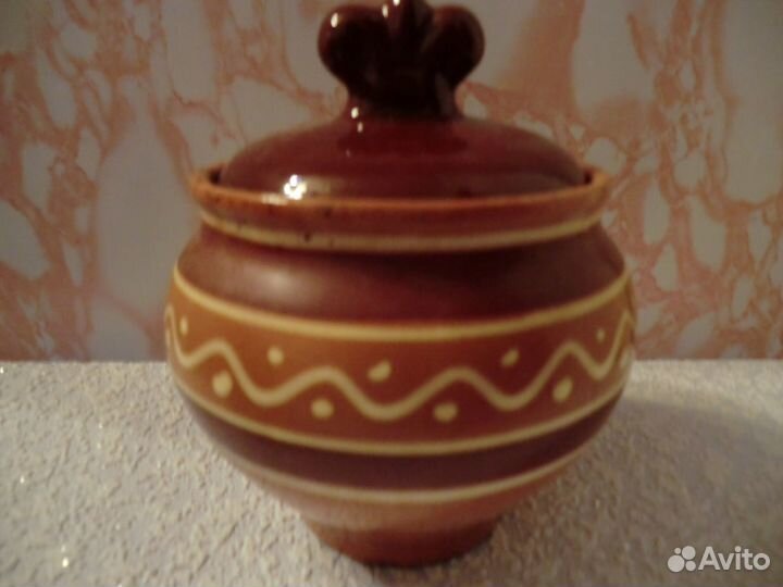 Глиняный горшок псковский 0.5 +кувшин