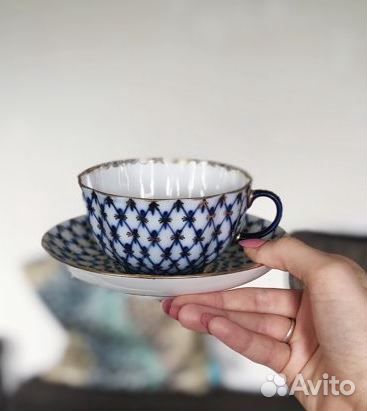 Сервиз тюльпан чайный Кобальтовая сетка ифз