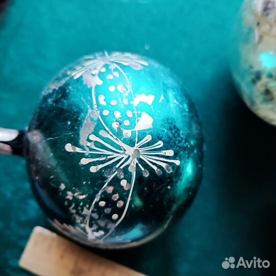 Ёлочные игрушки старые, большие шары