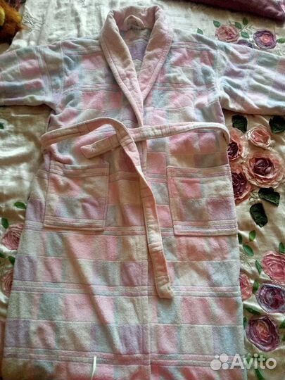 Халат махровый женский длинный