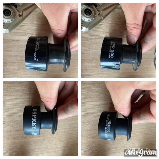 Катушки рыболовные, шпули для катушек