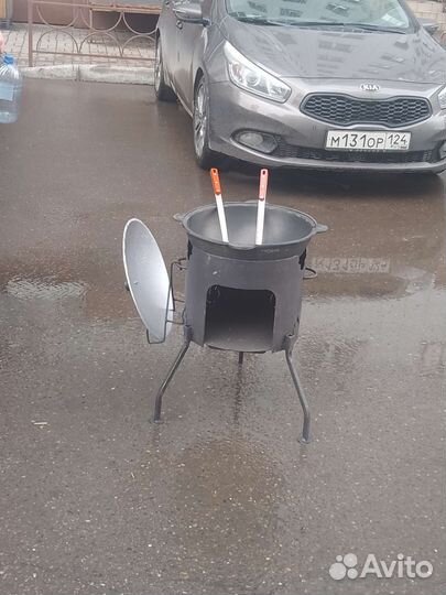 Казан чугунный,узбекский. печи и аксессуары