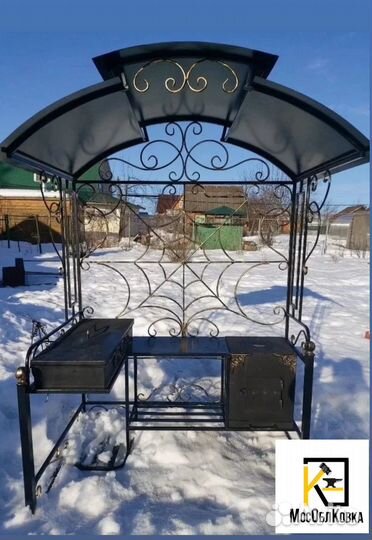 Мангал с крышей