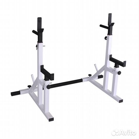 Стойка со страховкой + скамья жима комплект белый