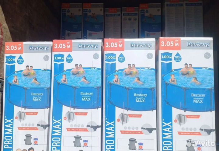 Каркасный бассейн 305 на 100 с фильтр насосом