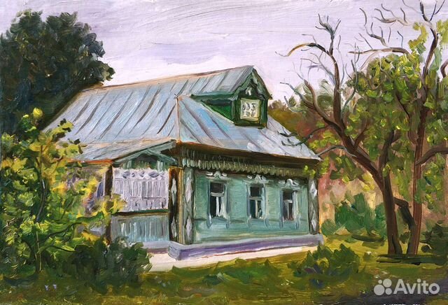 Картина маслом Домик в Федоскино