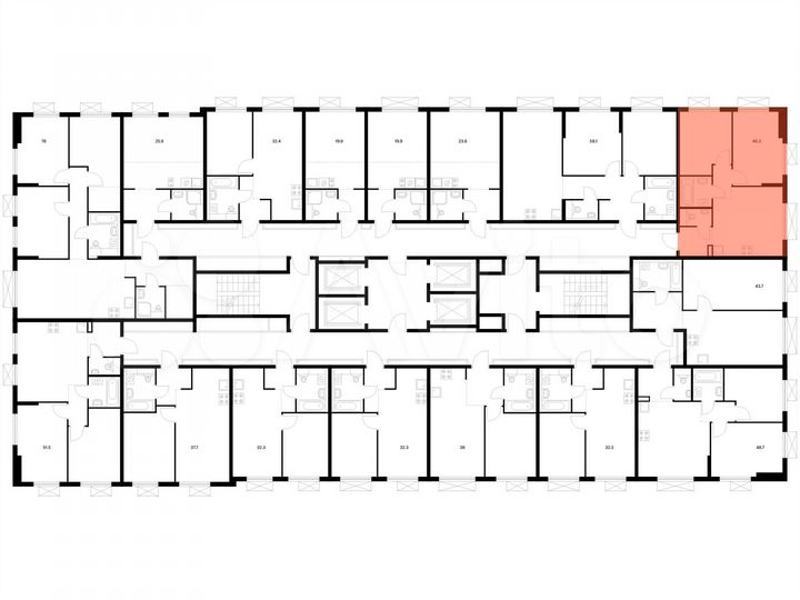 2-к. квартира, 46,3 м², 14/25 эт.