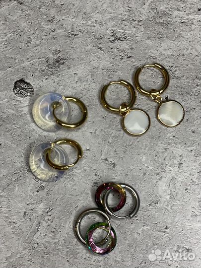 Серьги конго трансформеры бублики