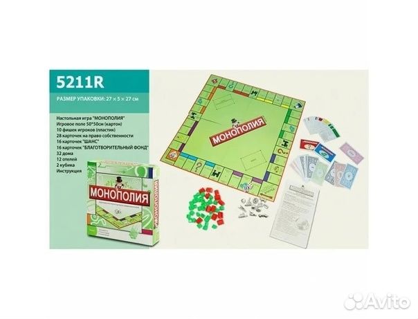 Настольная игра Монополия классическая арт. 5211