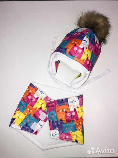 Комплект детский шапка и снуд